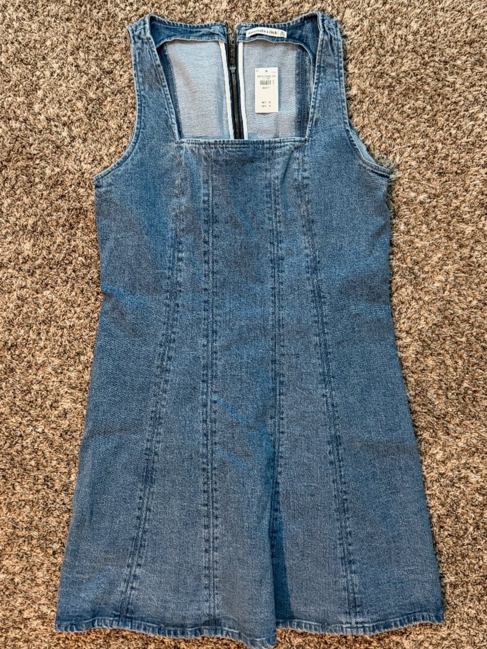 A&F Mila Squareneck Denim Mini Dress